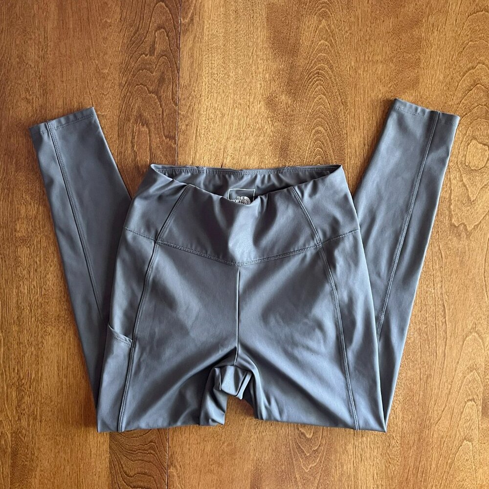 The North Face gray shimmer leggings M 10/12